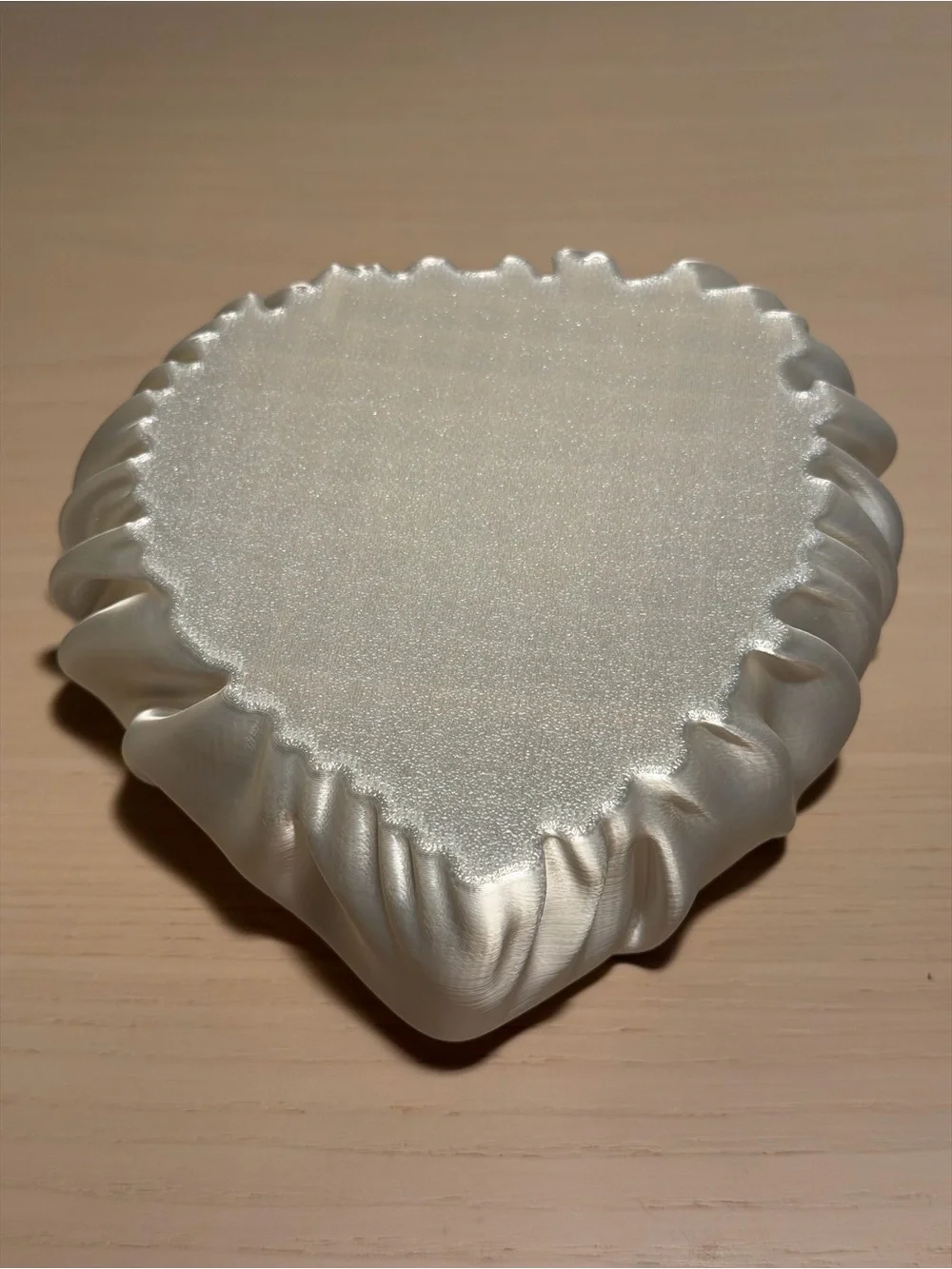Silk White Decorative Shell & Heart Trinket Tray 3D Printed – Set of 2